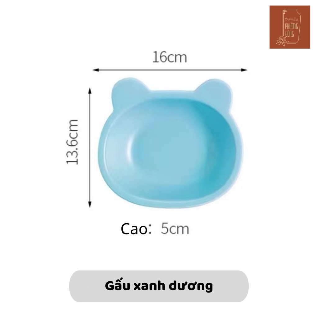 Bát ăn dặm cho bé, bát sứ ăn dặm kiểu Nhật hình gấu, dễ thương phù hợp cho các bé từ 5 tháng trong độ tuổi ăn dặm PD050