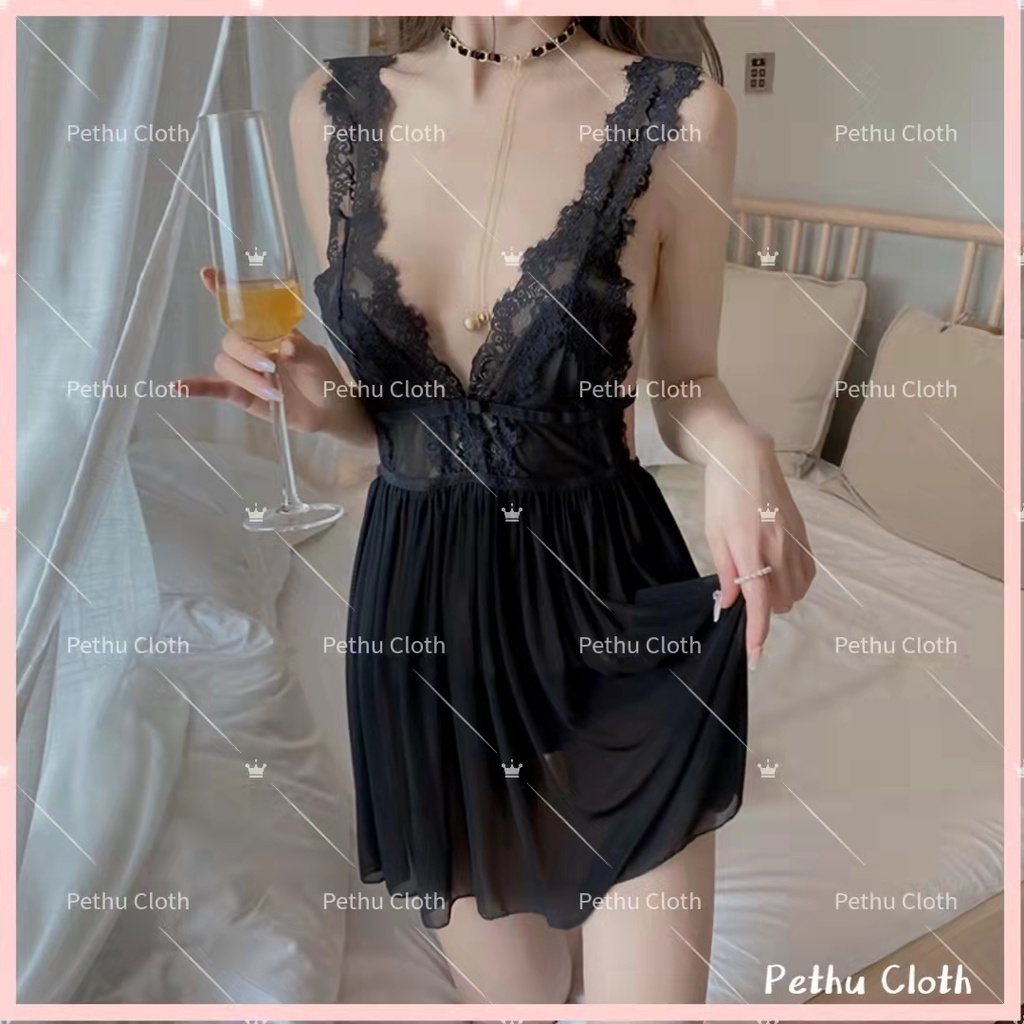 （Q1,HCM)  Có gọng kẽmĐồ ngủ sexy nữ2 dây ren Chất Siêu Mát Dáng Siêu Xinh 40-65kg--001