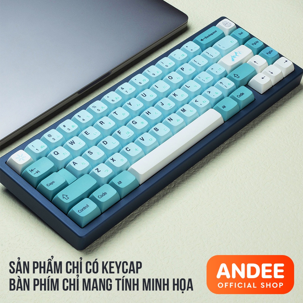 Keycap XDA Iceberg song ngữ dễ thương cho bàn phím cơ