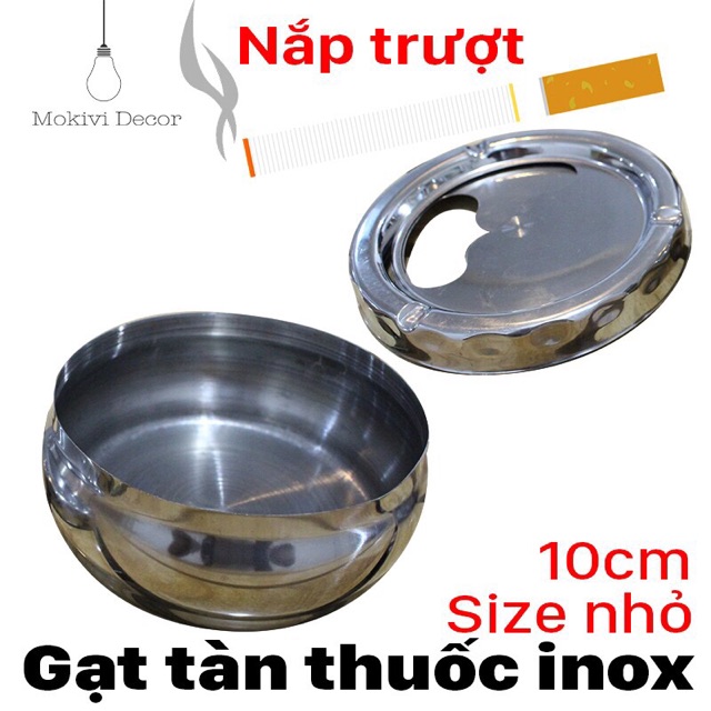 Đồ gạt tàn thuốc nắp trượt (inox 201)