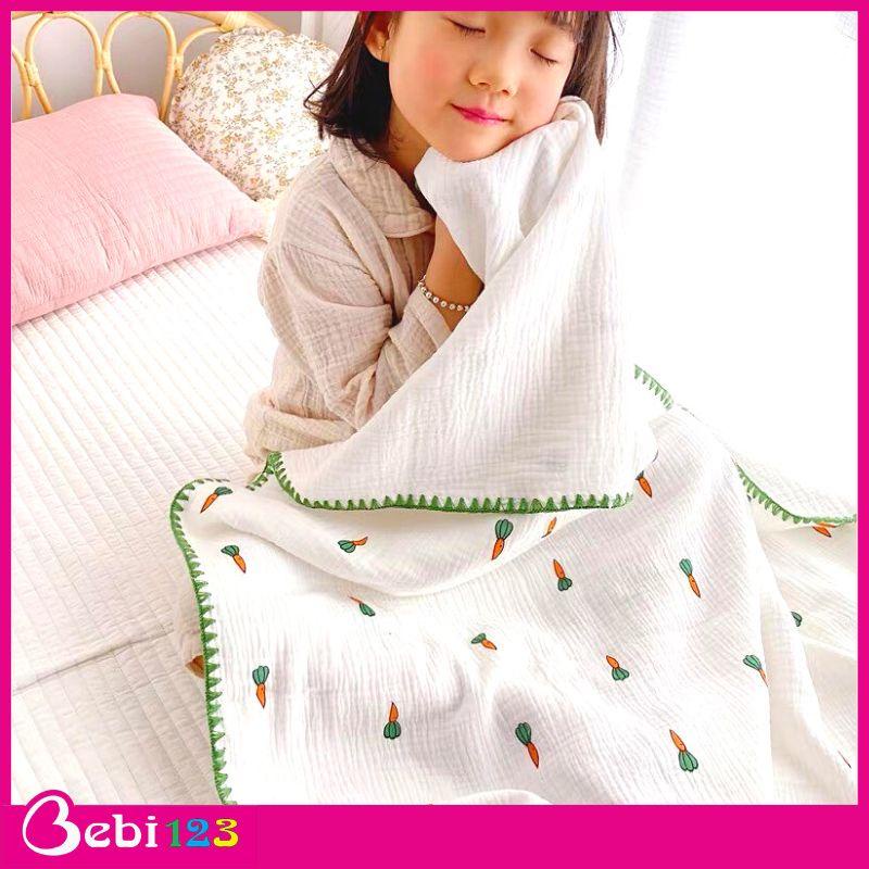 Khăn, Mền xốp sợi tre bo viền Kiluta 4 lớp siêu mềm thấm hút tốt 80x100 cho bé