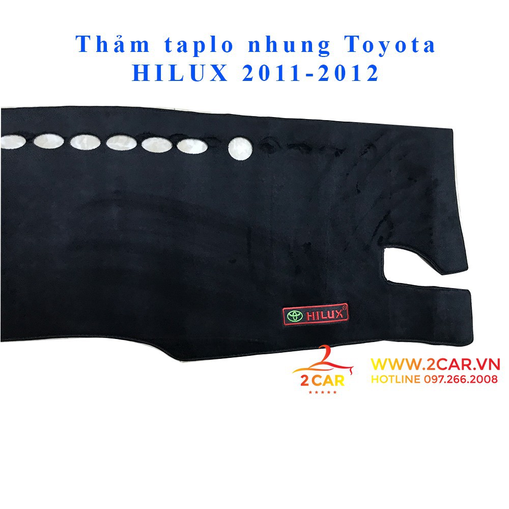 Thảm taplo nhung Toyota HILUX 2011-2012