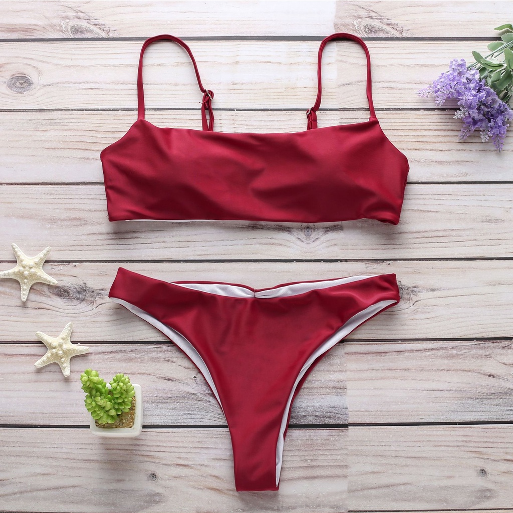 Mới Chắc Chắn Gợi Cảm Bộ Bikini Nữ Bơi Đồ Bơi Thời Trang Đồ Bơi Hai Mảnh Đồ Bơi Bộ Đồ Tắm Nữ Biquini Plus Size XL Bộ