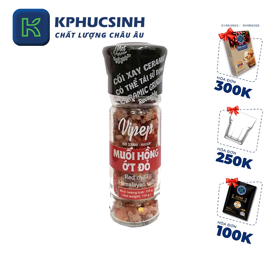 Muối hồng Ớt đỏ Vipep 110g KPHUCSINH - Hàng Chính Hãng