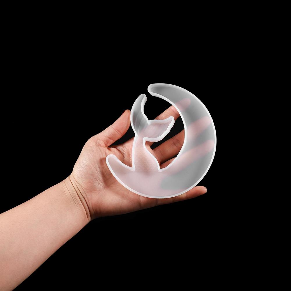 YIYU Khuôn Silicone Làm Mặt Dây Chuyền Hình Cô Gái, Mặt Trăng, Nàng Tiên Cá