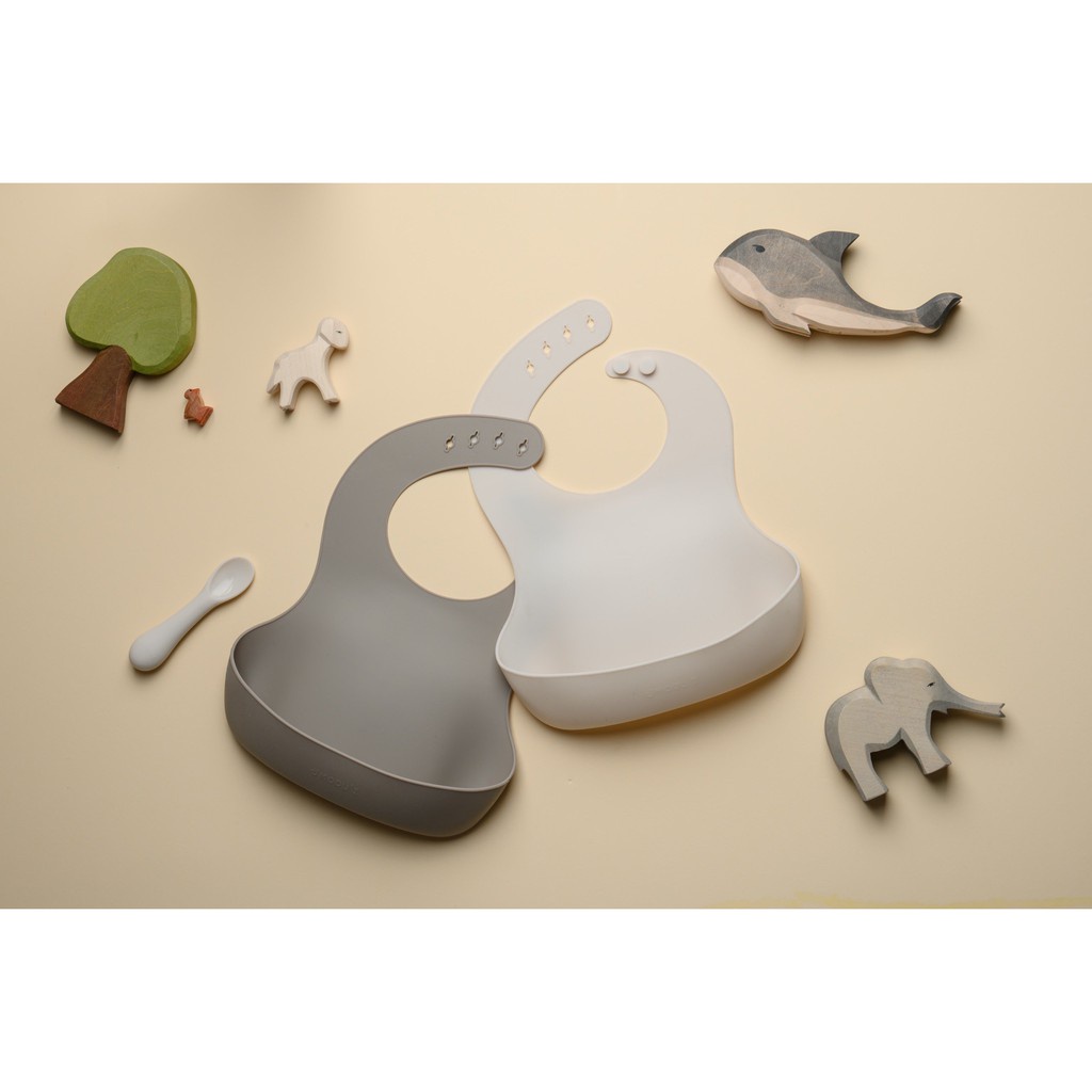 Yếm Máng Ăn Dặm họa tiết Silicone cho bé BLUEMAMA Hàn Quốc