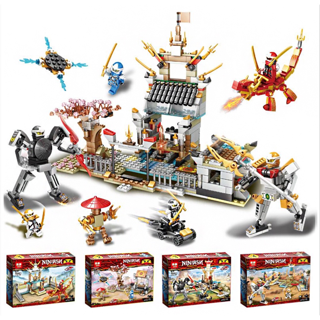 Đồ chơi lắp ráp ninjago mẫu A8090 ngôi đền cổ cùng chiến binh ninjago +220PCS/bộ