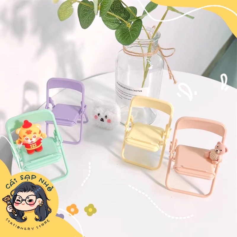 Ghế mini kê điện thoại, ghế nhựa mini dựng điện thoại