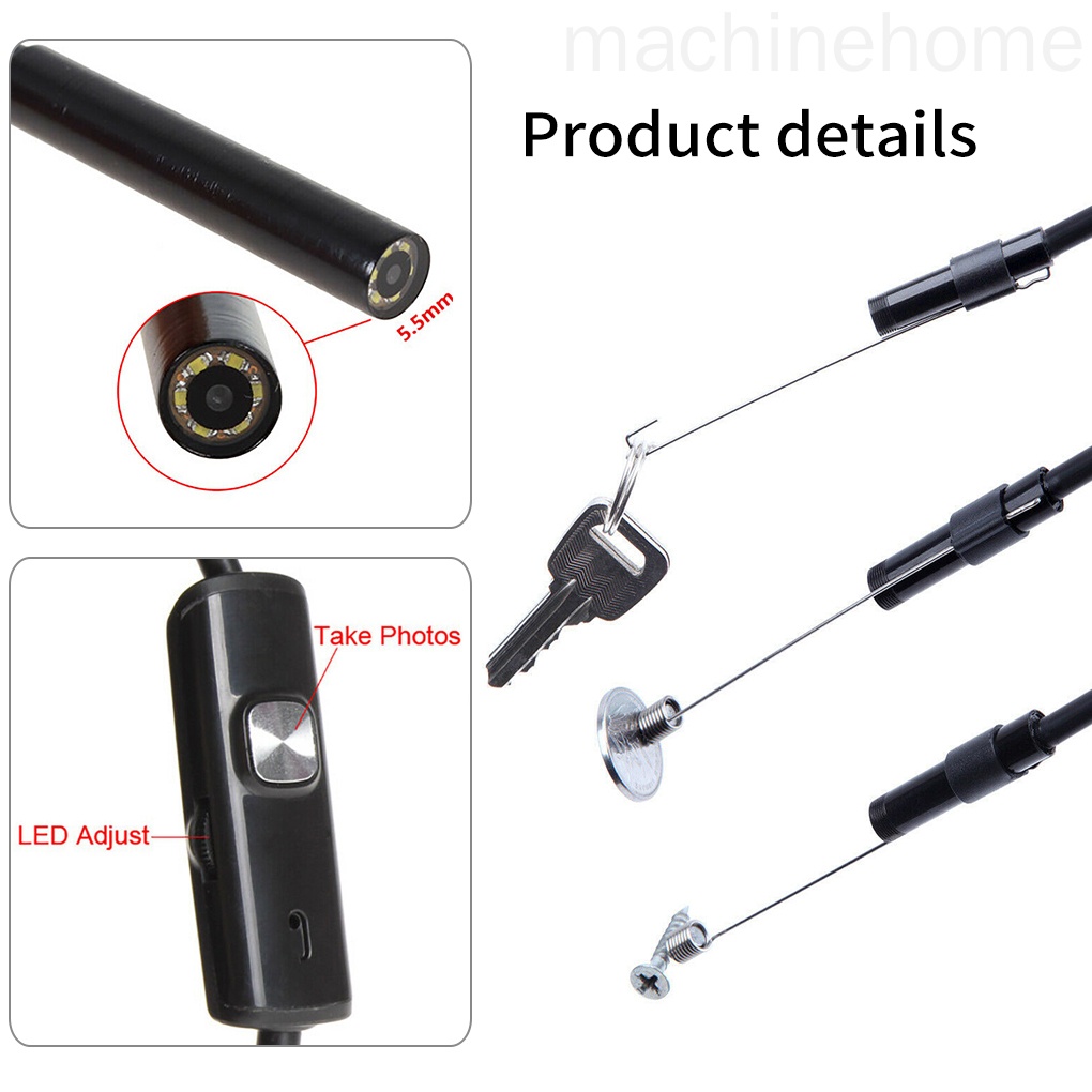 Camera nội soi chống nước IP67 5.5mm có đèn LED 1.5m cho điện thoại
 | BigBuy360 - bigbuy360.vn