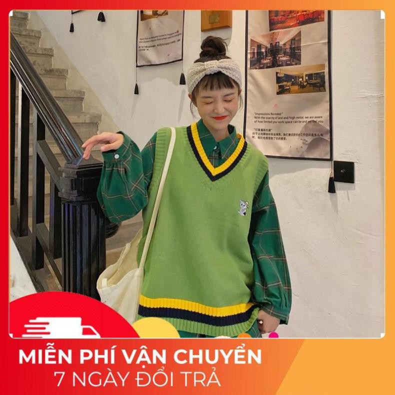 FREESHIP! Áo len gile Ulzzang mác mèo thời trang phối đồ cực xinh siêu cute hottrend thu đông 2020 - 012