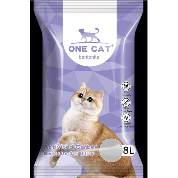 [PHÂN PHỐI] - Cát vệ sinh mèo One Cat Litter 8L/ 4kg - mix than hoạt tính siêu vón