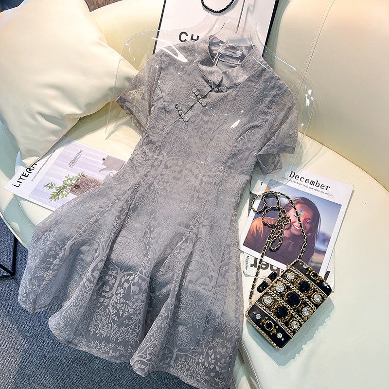 Đầm Sườn Xám Kiểu Dáng Ngọt Ngào Phong Cách Retro