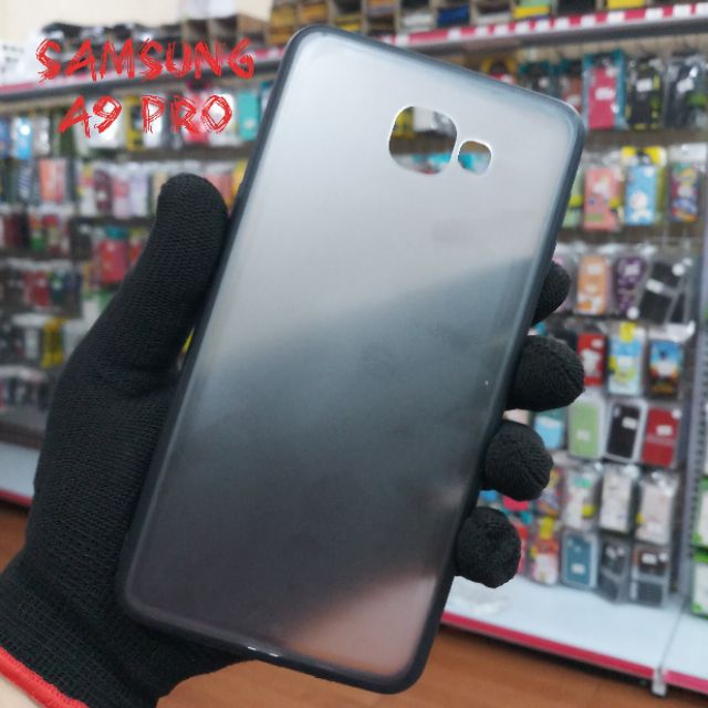 Ốp Lưng Samsung A9 Pro Lưng Cứng Trong Nhám Viền Dẻo Phôi In