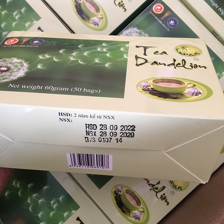 Trà Bồ Công Anh 50 túi lọc P&K - mát gan, giải độc, ngừa ung thư -  TDSO1