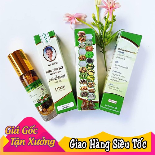 Dầu 22 vị thảo dược Thái Lan OTOP Herbal Liquid Balm Yatim Brand 8ml