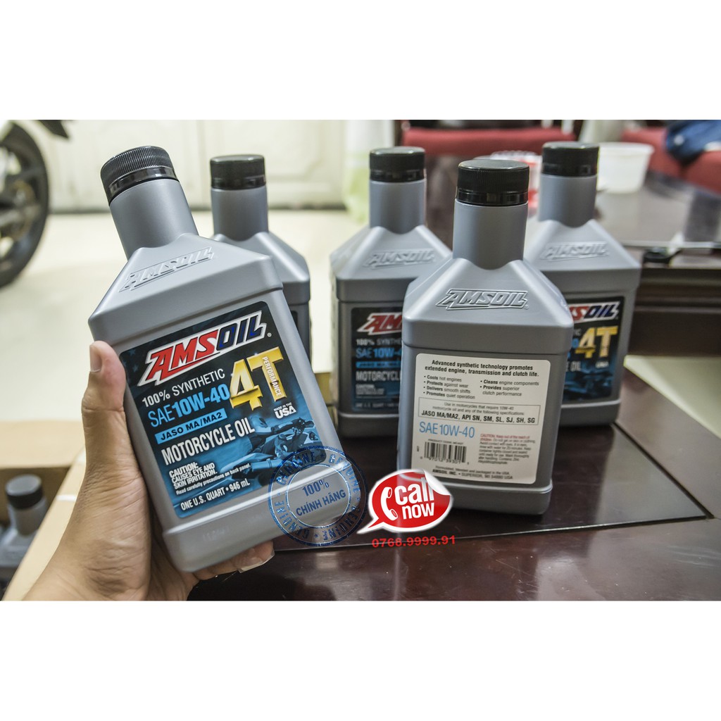 Dầu nhớt Amsoil 4T 10w40 (chai 946ml) (Ưu đãi giá lẻ theo số lượng)