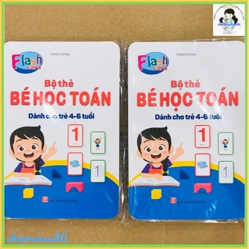 Bộ bé học toán, flashcard khổ lớn(10*15) giúp bé làm quen, nhận diện con số, phép tính