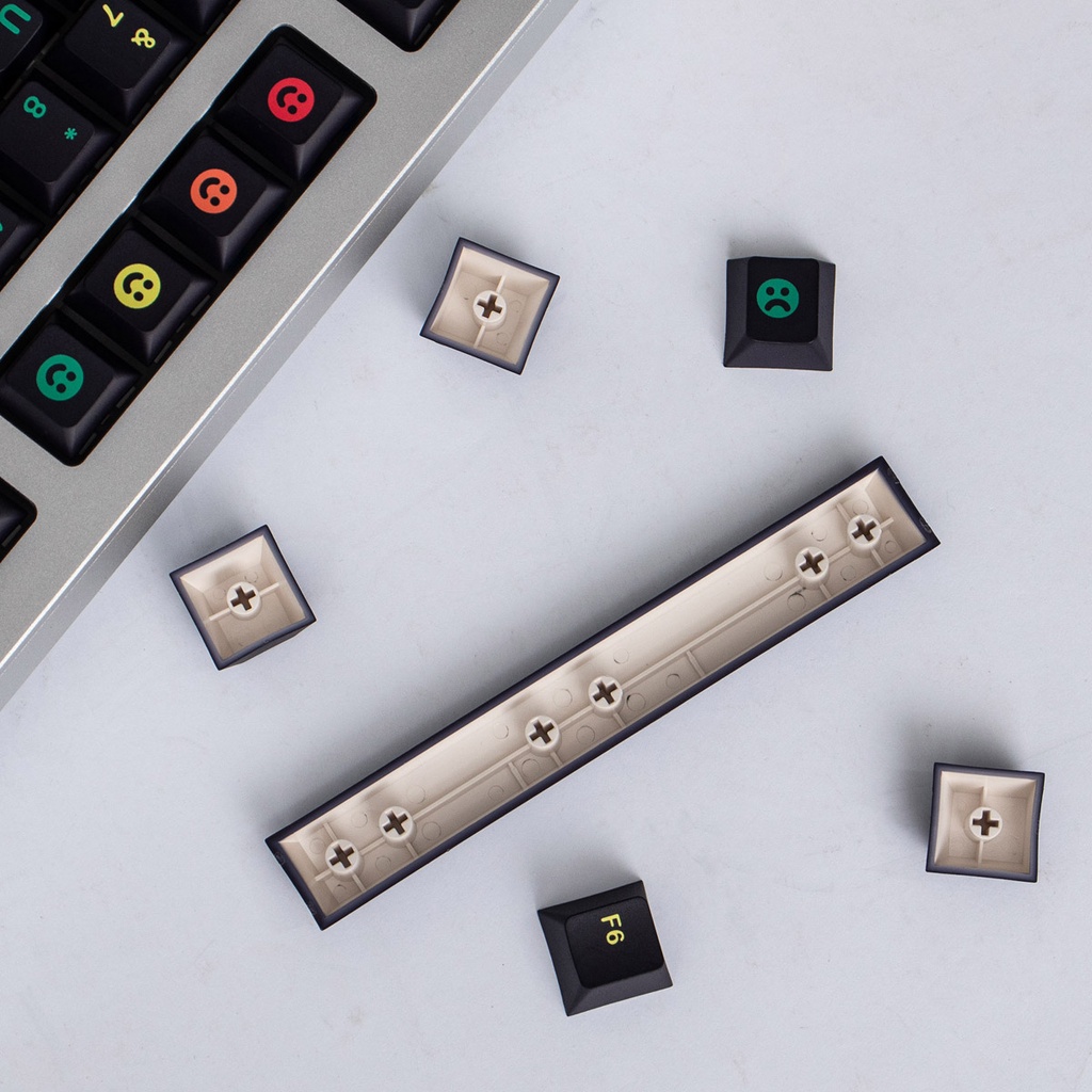 Bàn Phím Cơ 136 Phím PBT Màu Đen Tùy Chỉnh In Chữ Tiếng Anh Cho Bàn Phím Cơ 61 / 64 / 68 / 75 / 84 / 87