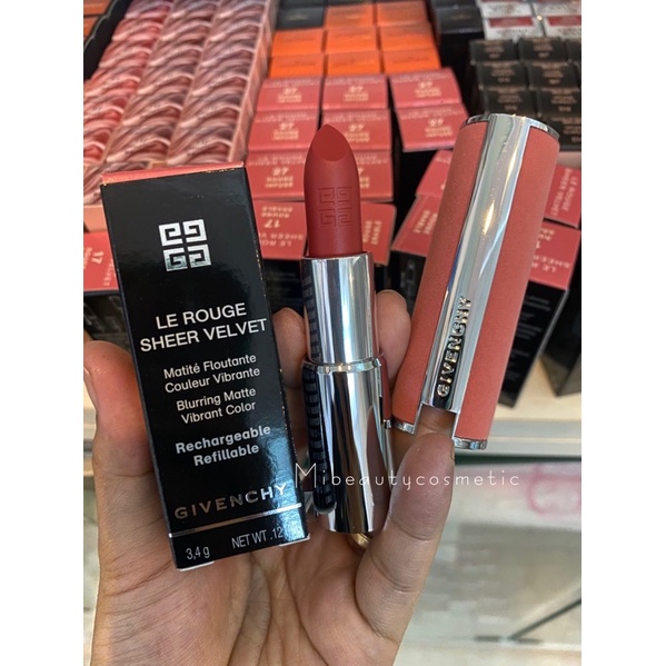 Son Givenchy Le Rouge Sheer velvet - màu 17 & 27, 35