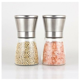 Cối xay tiêu thuỷ tinh nắp inox mới