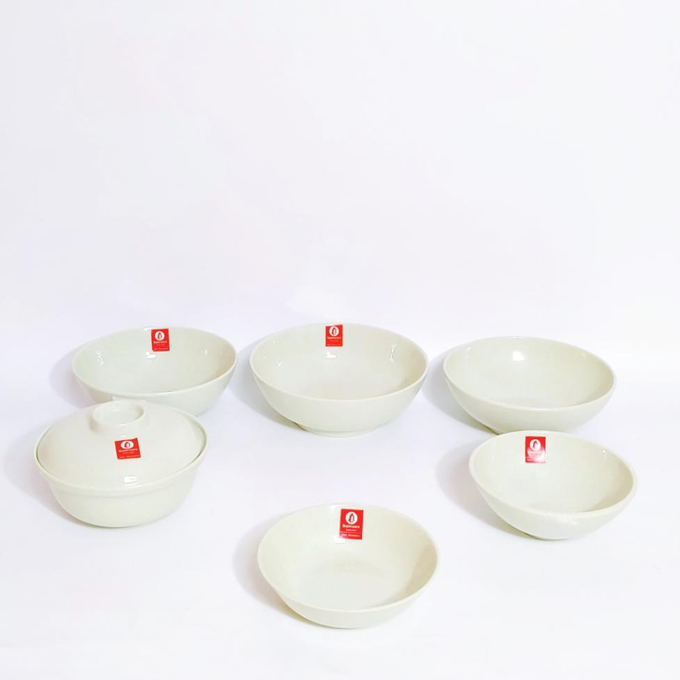 (HÀNG ĐẸP) Bộ bát đĩa Nhựa phíp 100% melamine Xanh đá - Green Stone
