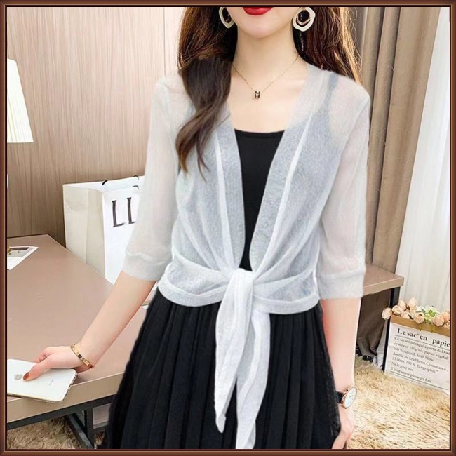 Áo Khoác Lưới Chống Nắng Màu Sắc Đơn Giản Dành Cho Nữ