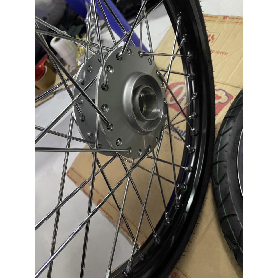 Bộ CDN dành cho Sirius và exciter 2010 căm osaka đùm bạc niềng nhôm đen solute full vỏ ruột 60/70 và 70/90