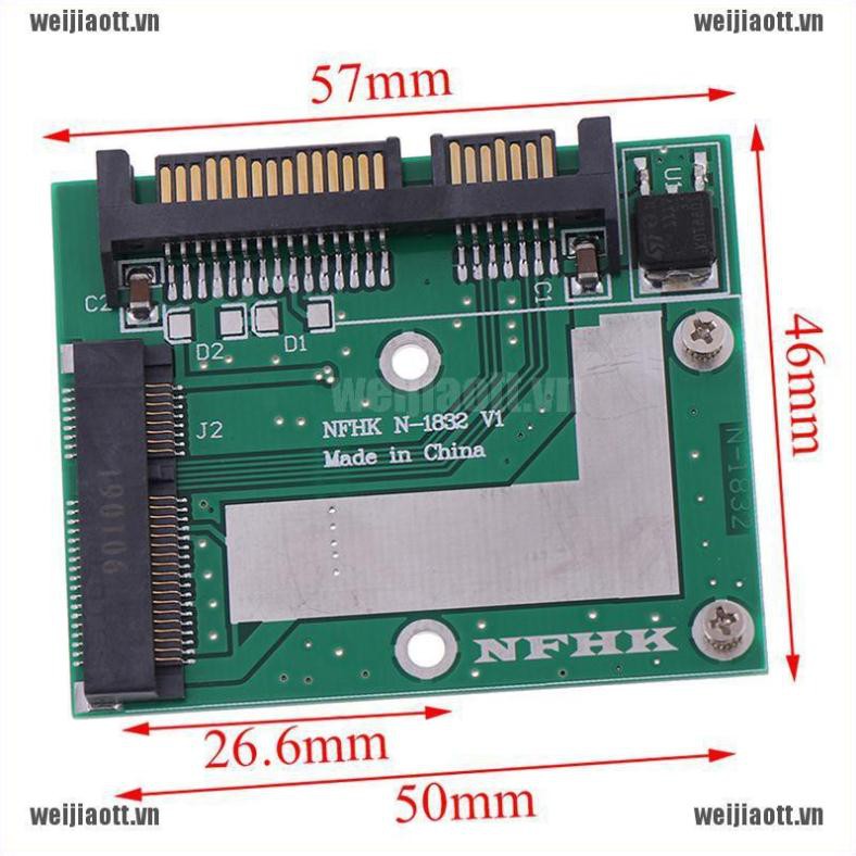 Bộ chuyển mạch mSATA SSD sang 2.5" SATA 6.0gps cho bảng mạch mô-đun mini pcie ssd