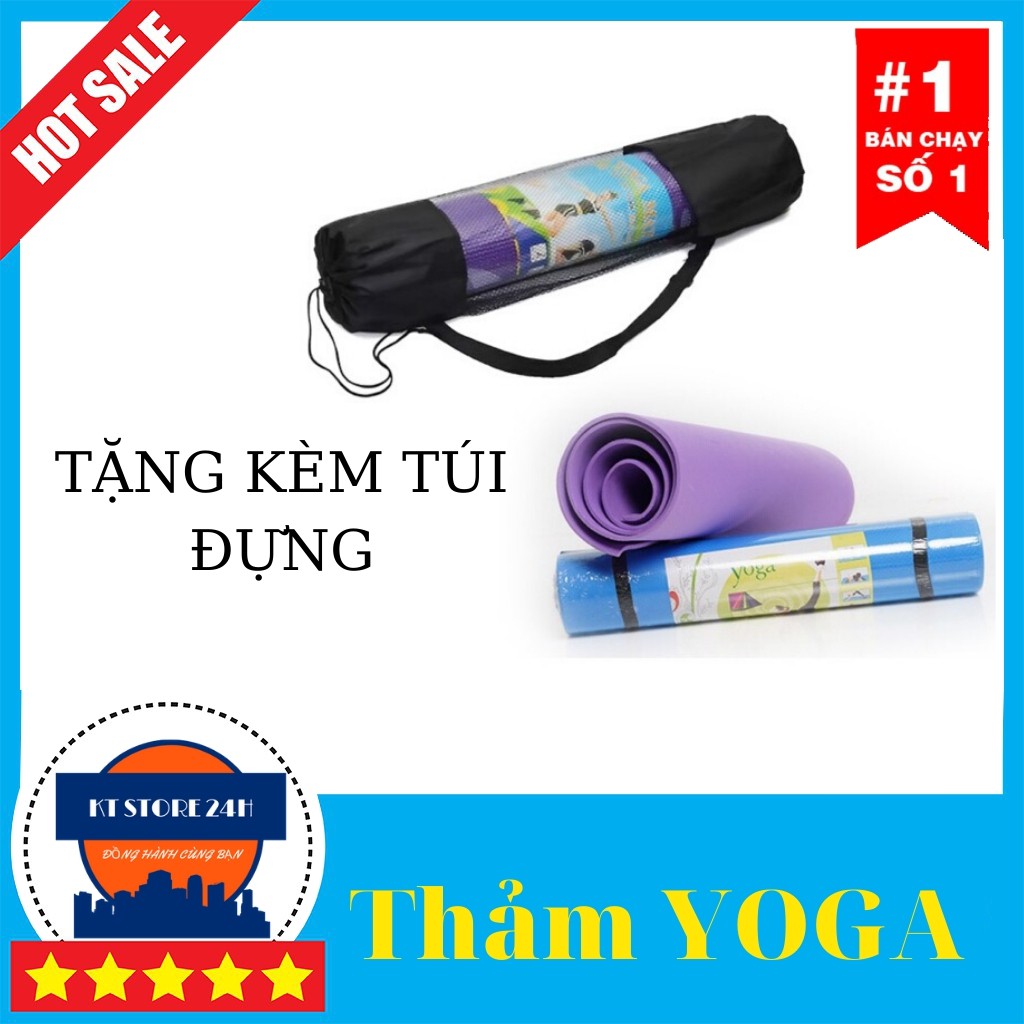 [Mã FAMAYMA2 giảm 10K đơn 50K] Thảm Tập Yoga, Thảm Tập Gym 4mm TẶNG KÈM TÚI ĐỰNG [giao nhanh 2h]