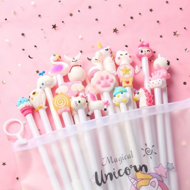 Set 20 bút kiểu cute/ Set 20 chiếc Bút bi nước gel đầu thú cho bé - [VPP Dễ Thương] - [VPP Dễ Thương]