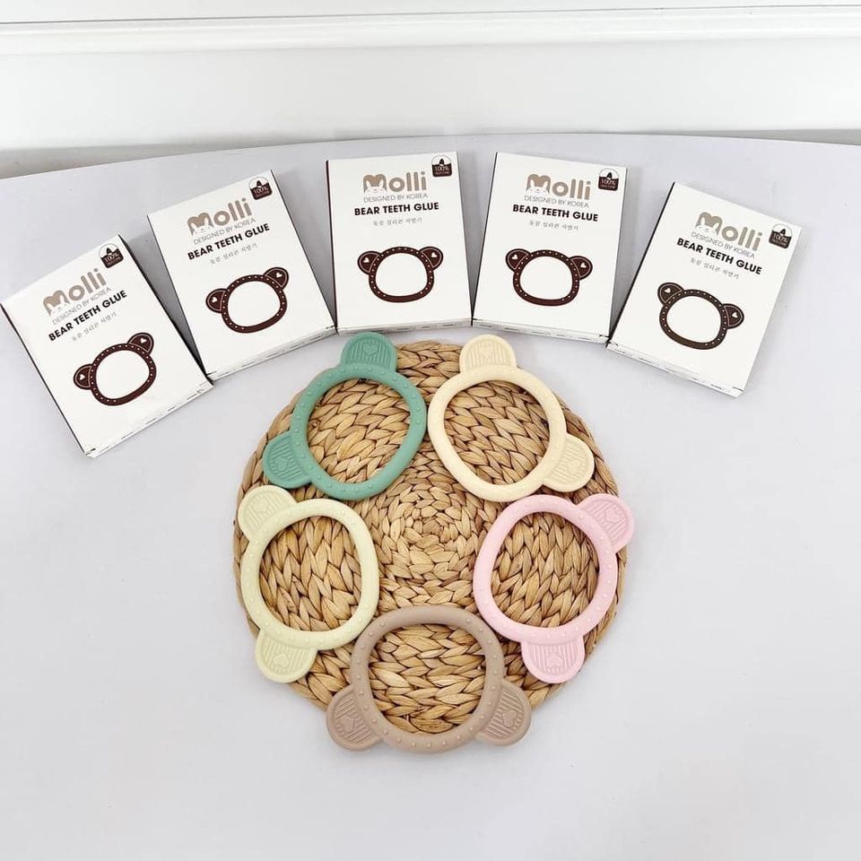 Gặm nướu hình gấu MOLLI - Gặm nướu silicon cho bé