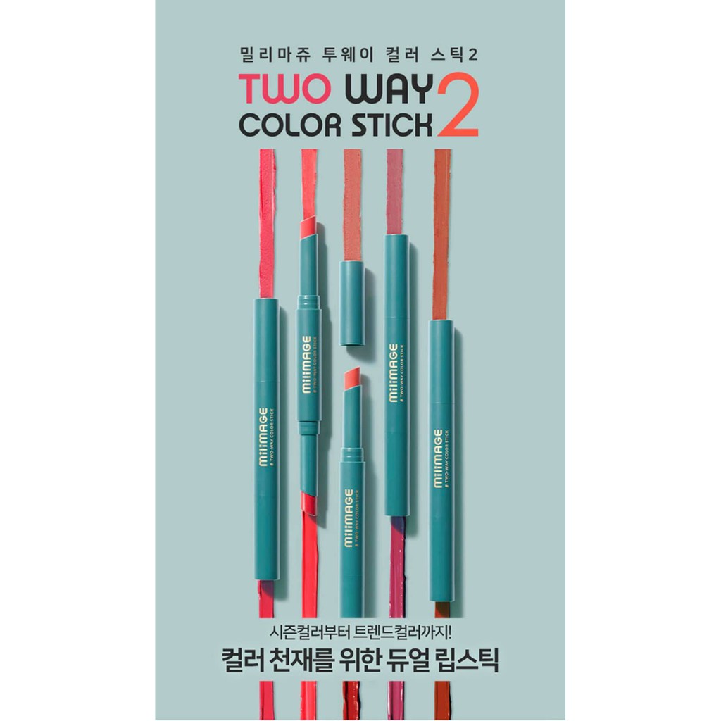 Son Thỏi Lì 2 Đầu Milimage Two Way Color Stick