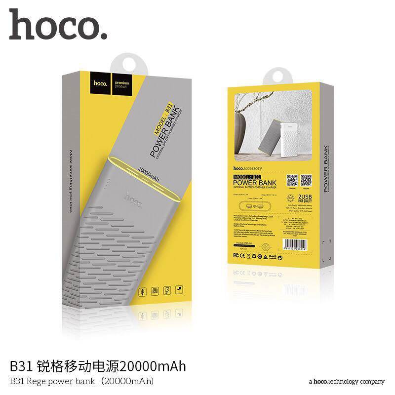 SẠC DỰ PHÒNG HOCO B31 / 20000MAH - CHÍNH HÃNG