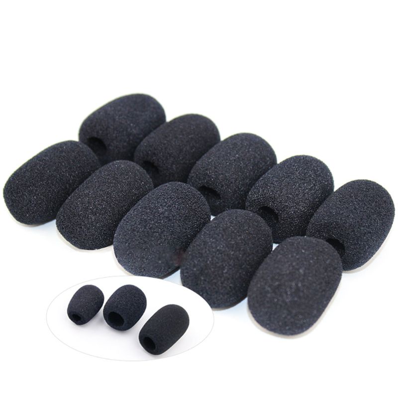 Bang 10PCS Microphone Windscreen Sponge Cover Headset Mic Foam Cover Protective  for Gooseneck Meeting Mic