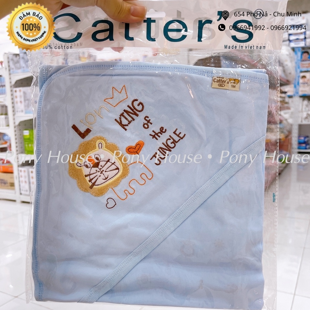 Chăn Ủ Choàng Catter - Chăn Ủ Úm Choàng Cotton Mềm Mịn An Toàn Cho Bé Sơ Sinh