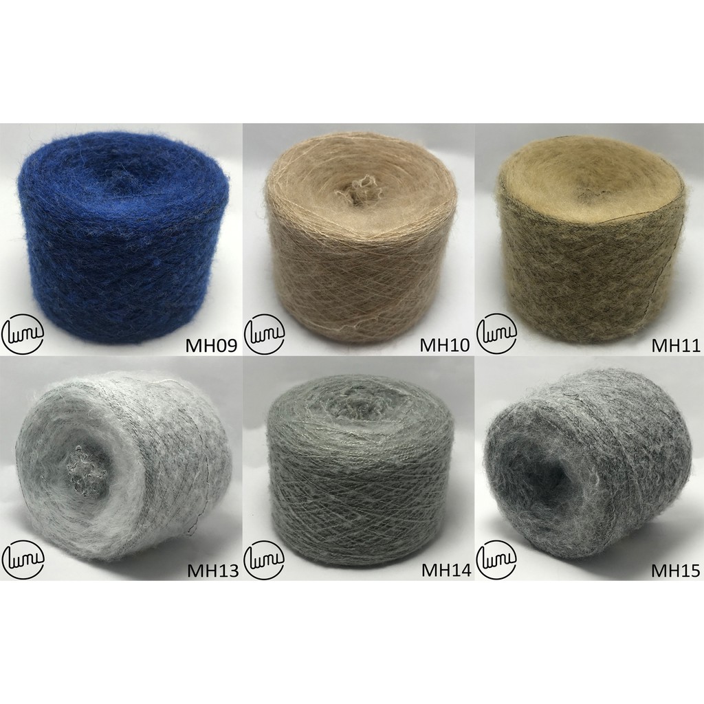 Lumi MH09-MH15 Len Cừu Alpaca Mohair Siêu Phẩm Cho Mùa Đông Đan Móc Áo Khăn 100gr