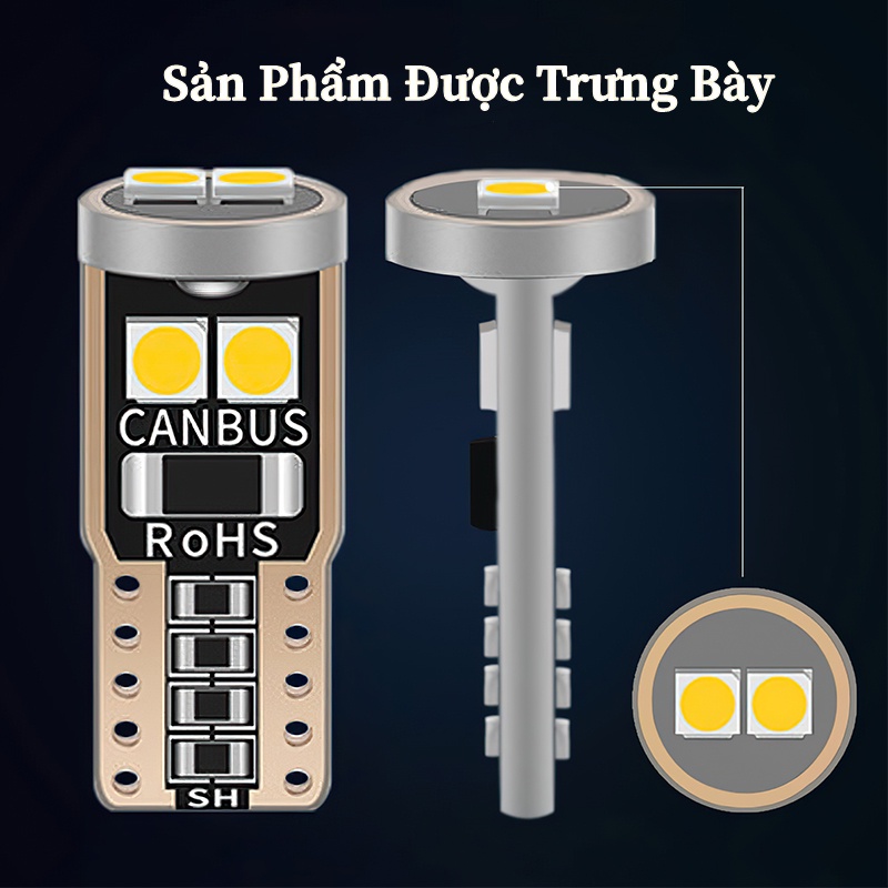 Bóng Đèn LED,  đèn led T10 3030-6SMD,  chuyên dụng cho ô tô, Gắn Trần Xe Hơi Chuyên Dụng. sáng, tiện lợi mang theo.