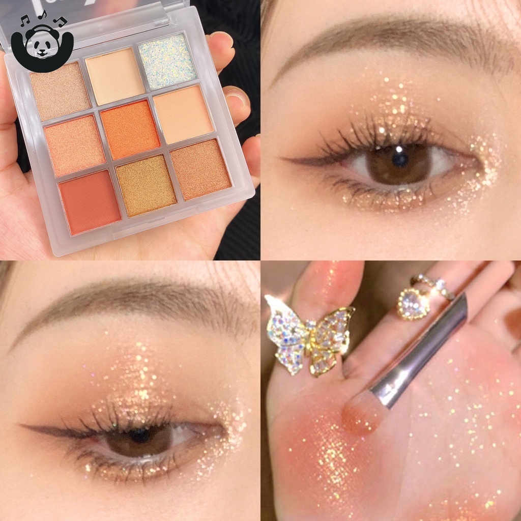 Bảng Phấn Mắt Nhũ Lì 9 Ô Vuông Lameila Baby BB1 P52 Dikalu YR CFH