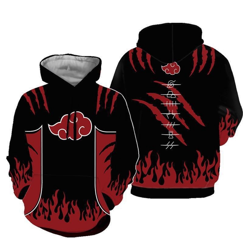 Áo Hoodie In Họa Tiết Anime Naruto Akatsuki 3d Cá Tính Cho Nam