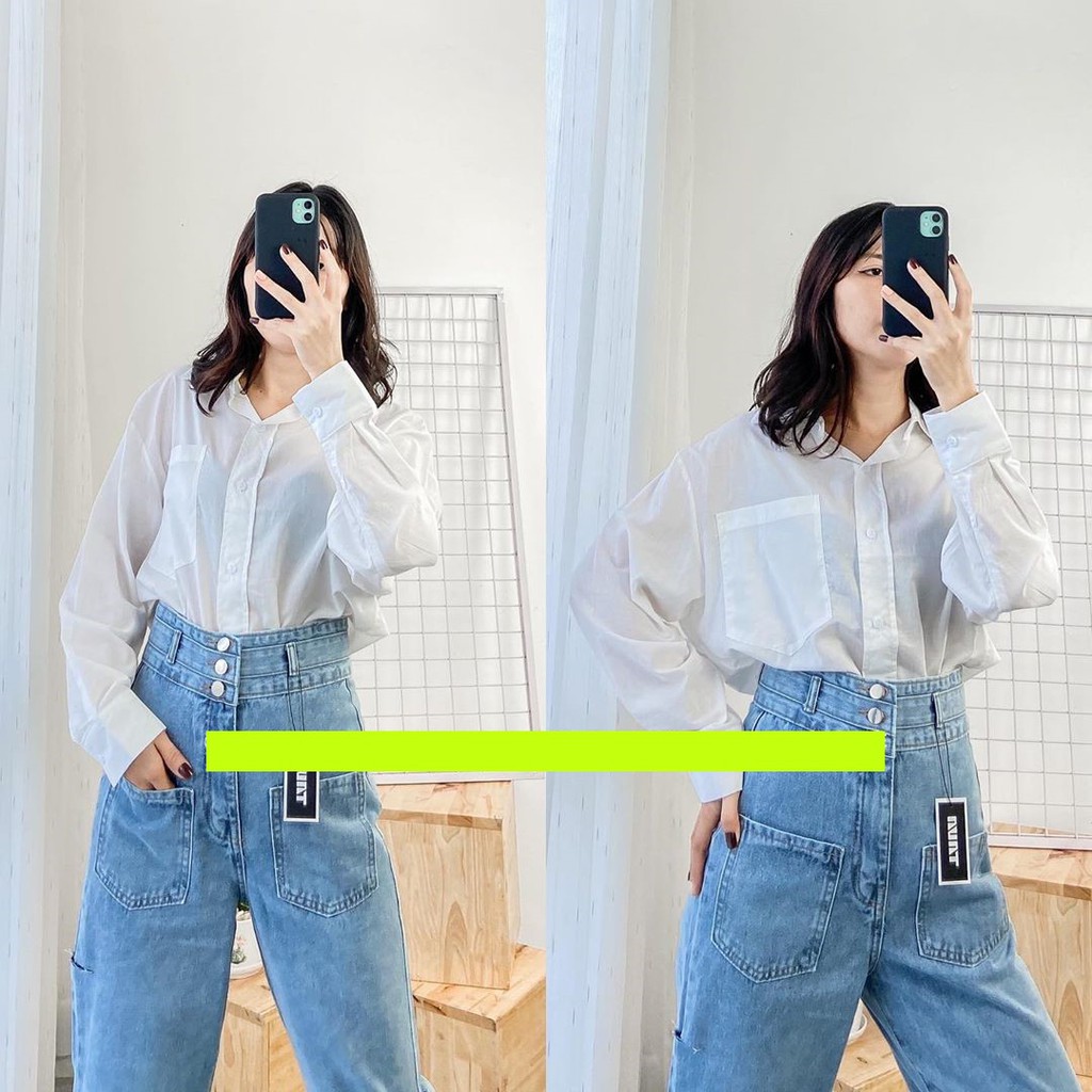 [ FREESHIP, MÀU ĐẸP, ĐỦ SIZE ] QUẦN BAGGY JEAN NỮ LƯNG CAO MÀU XANH NHẠT RÁCH 2 BE, 3 NÚT, 2 TÚI TRƯỚC CỰC PHONG CÁCH