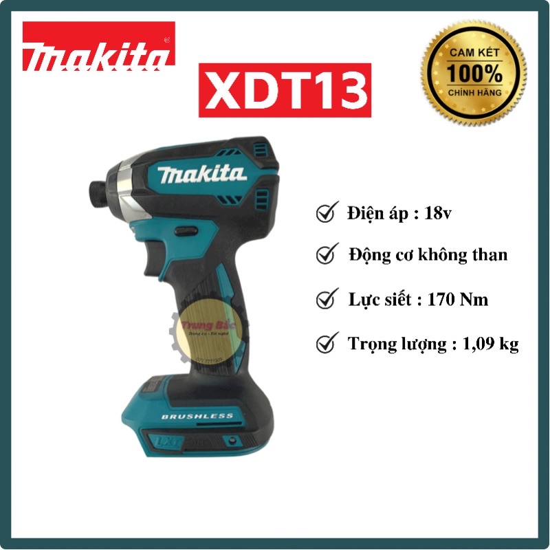 Máy bắn vít dùng pin 18v XDT13 Makita nhập Mỹ