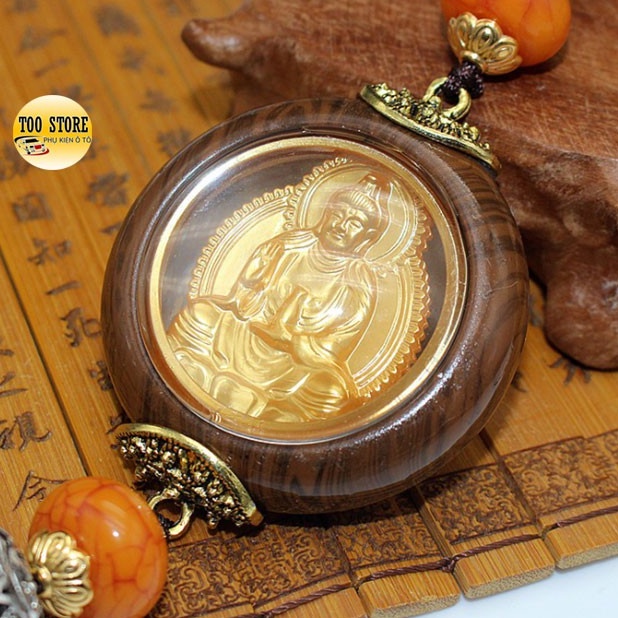 Dây Treo Trang Trí Xe Hơi Tượng Phật Bồ Tát Mang May Mắn An Toàn Lái Xe Ô