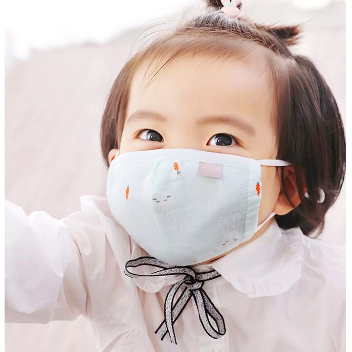 Khẩu trang vải kháng khuẩn, Khẩu trang vải cho bé 0-3 tuổi chất cotton thông thoáng dùng hàng ngày BBShine – M011