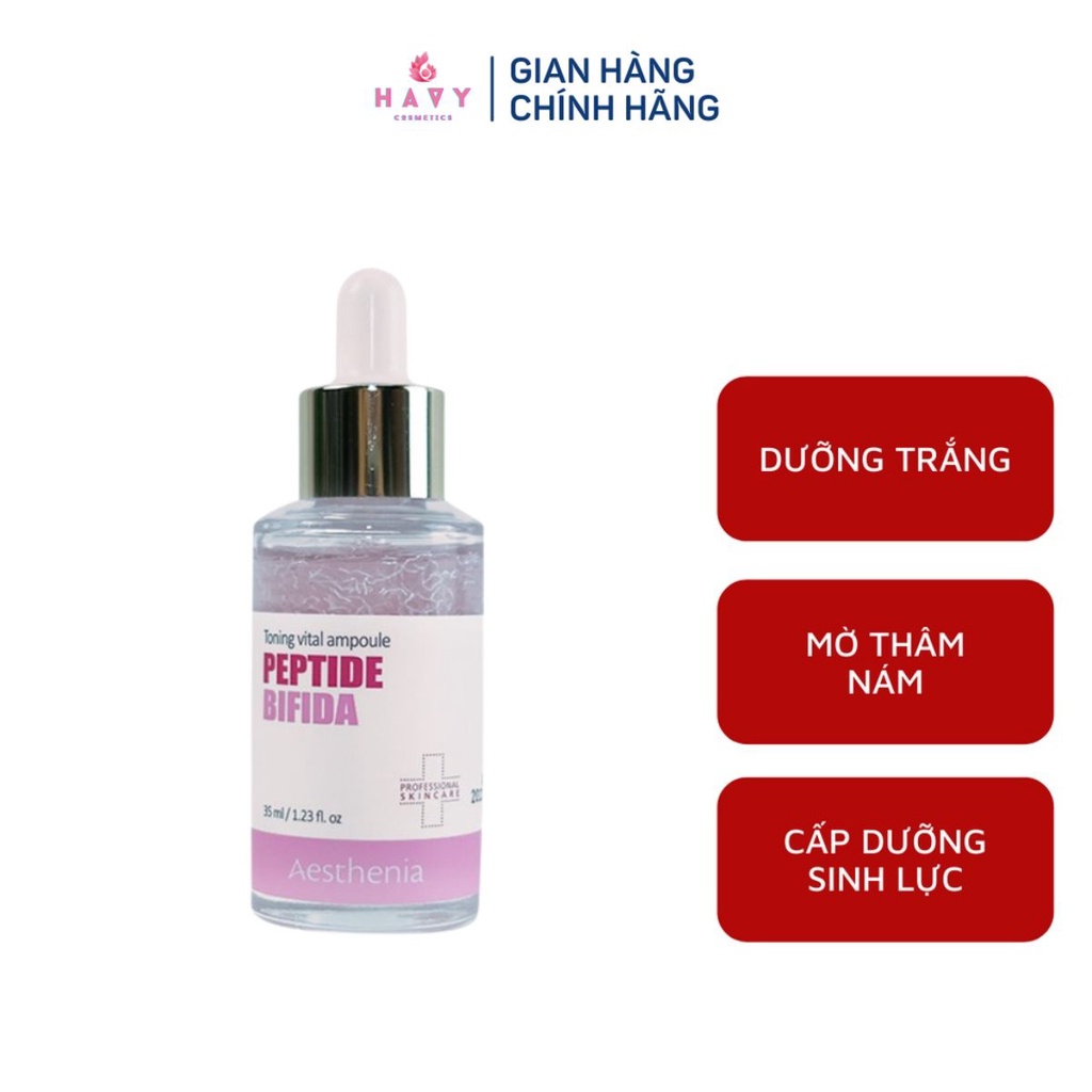 Tinh Chất Hồng Kích Trắng Aesthenia Peptid Bifida Toning Ampoule 35ml