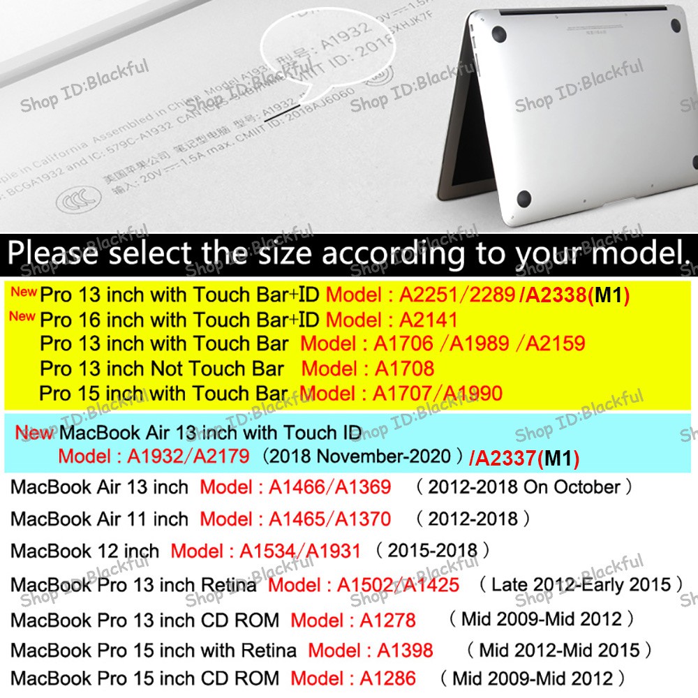 Vỏ bàn phím mềm dành cho Macbook Air Pro 12 13 2020 A2289 A2251 New Air 2020 A2179 Pro16 2019 Air Pro 13 / 15 / 17 Inch