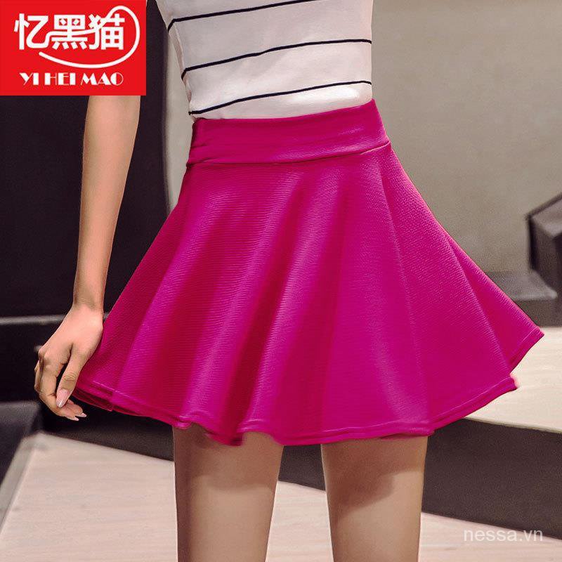 Plus Size GroupaWord Skirt Spring and Summer Cheerleading Skirt Women's Pleated Skirt Preppy Style High Waist Big Swing Pettiskirt