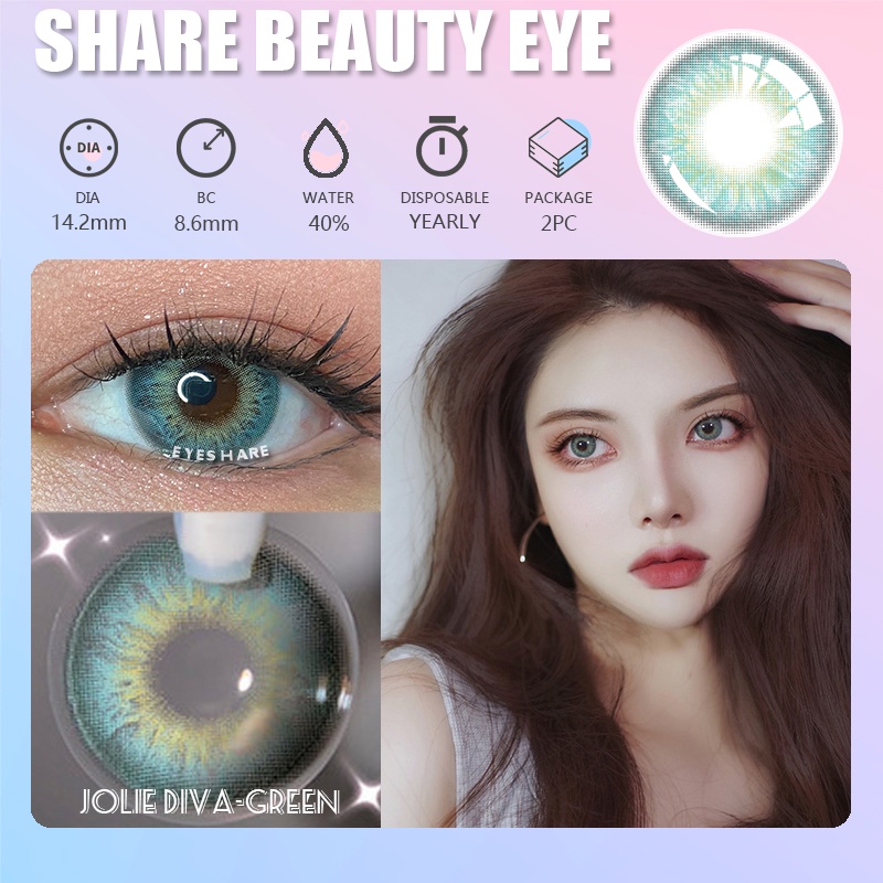 EYESHARE Cặp kính áp tròng thời trang m,àu sắc
