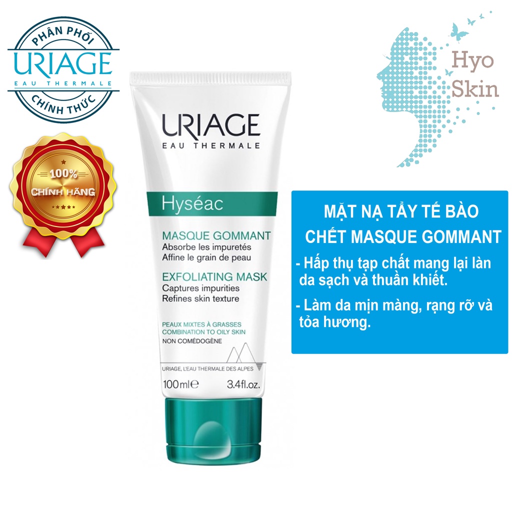 Mặt Nạ Tẩy Tế Bào Chết Da Dầu, Da Mụn URIAGE HYSEAC MASQUE GOMMANT 100ml