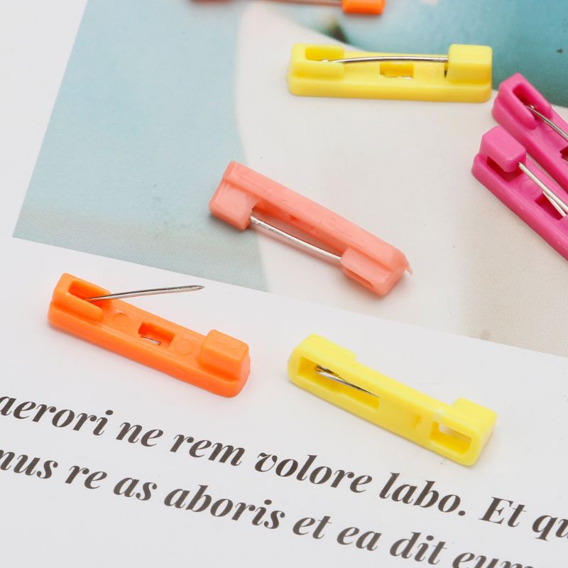 king 100Pcs Mixed Scarf Safety Pin Hijab Brooch Safety Locking Baby Cloth Nappy Pin