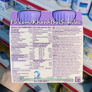 4 CHAI - Sữa nước Nutrinidrink cho bé suy dinh dưỡng 125ml